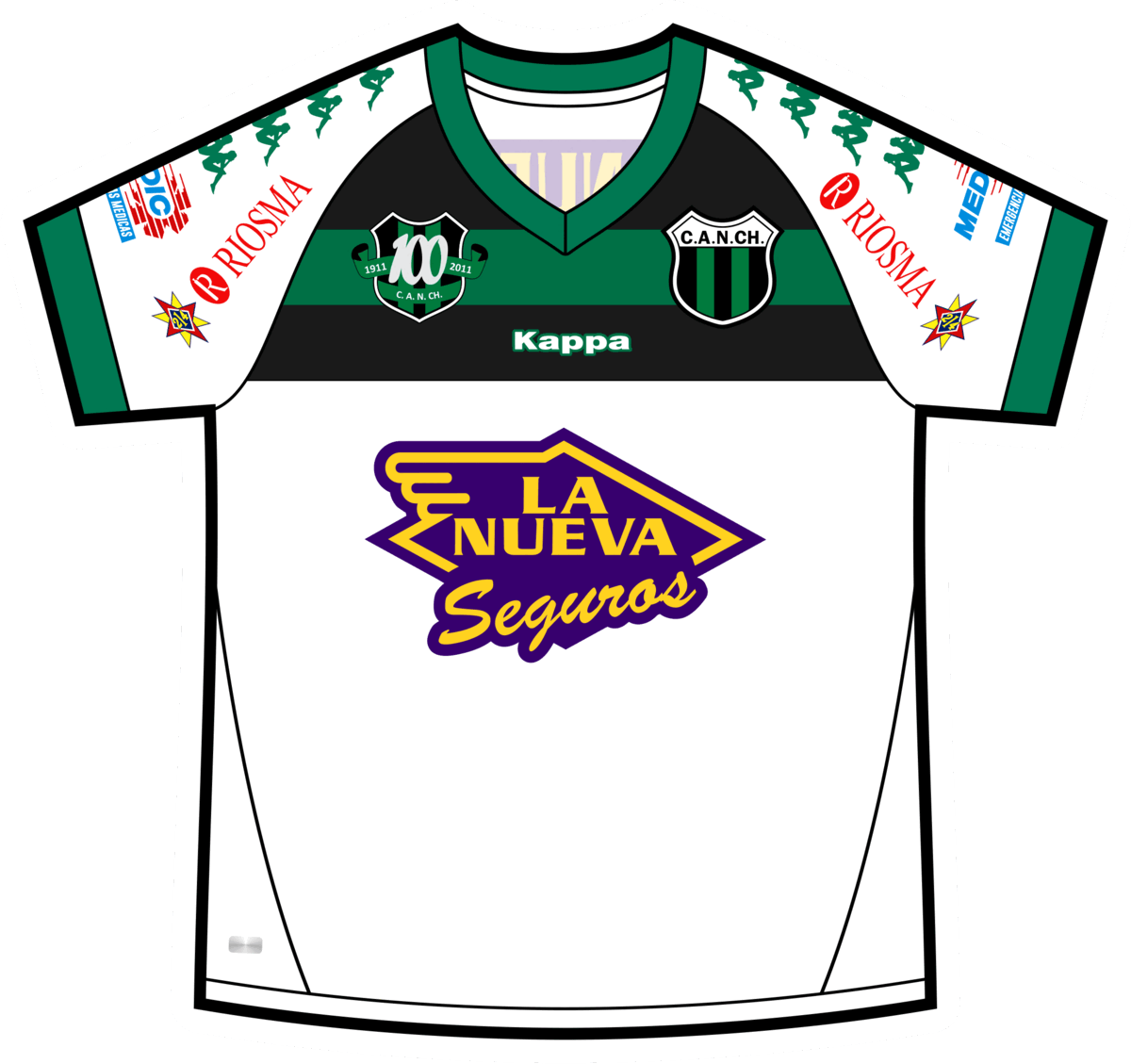 Camiseta histórica de Nueva Chicago, 2012 (versión B)